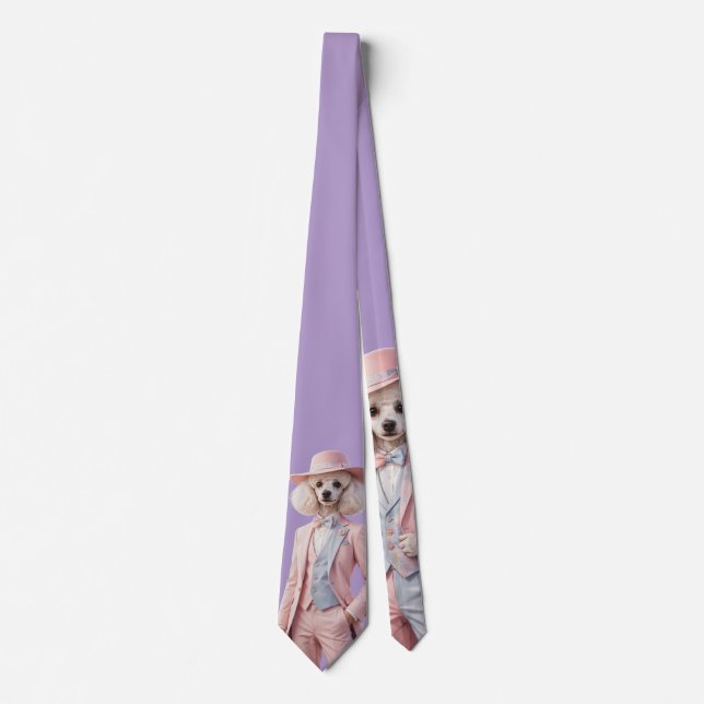 Corbata Señorita Caniche Rosa  (Anverso)