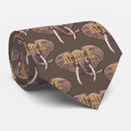 Corbata Sepia Africa Elephant Tie