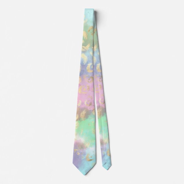 Corbata Serie de Diseño de Pintura de Leopardo 2  (Anverso)