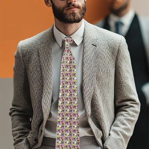 Corbata Serpiente de Leche Floral Exótico Verde