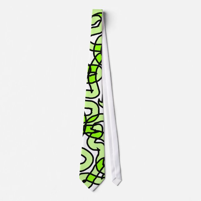 Corbata Serpiente de verde lima (Anverso)