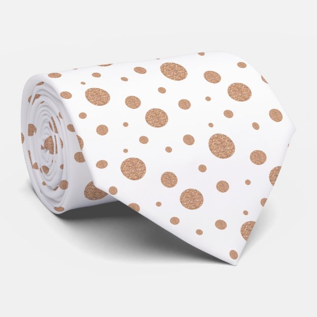 Corbata Servilletas con lunares dorados (Enrollado)