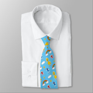 Corbata Sesame Pals Rainbow Doodley Pattern