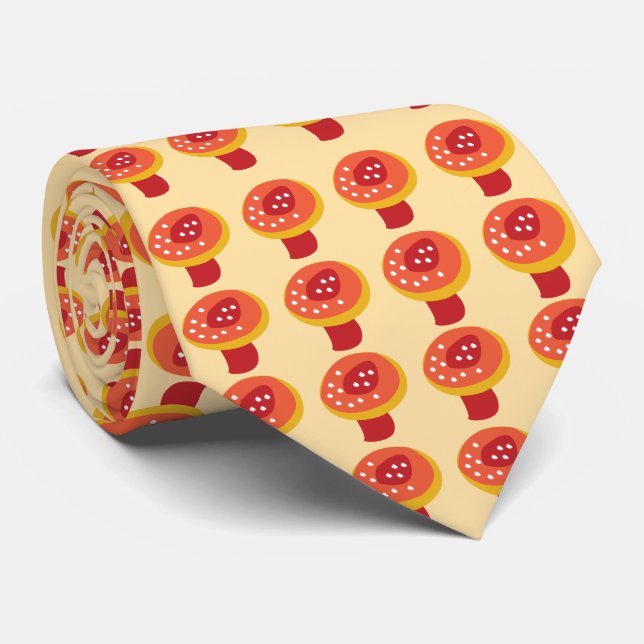 Corbata Seta de hongo roja amarilla  (Enrollado)