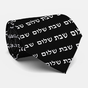 Corbata Shabbat Shalom Hebreo Judío Shabbos 