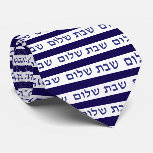 Corbata Shabbat Shalom Hebreo Judío Shabbos