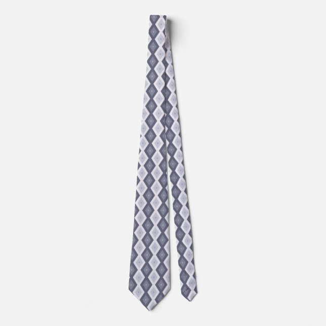 Corbata Shades of blue grey diamond pattern (Anverso)