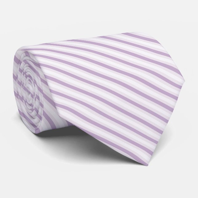 Corbata Shades of Lavender Purple Stripes (Enrollado)