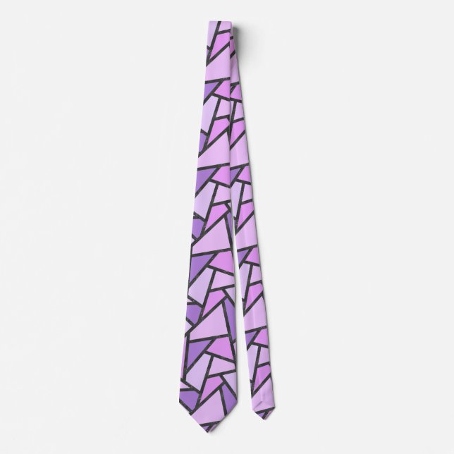 Corbata Shades of lilac stained glass pattern (Anverso)