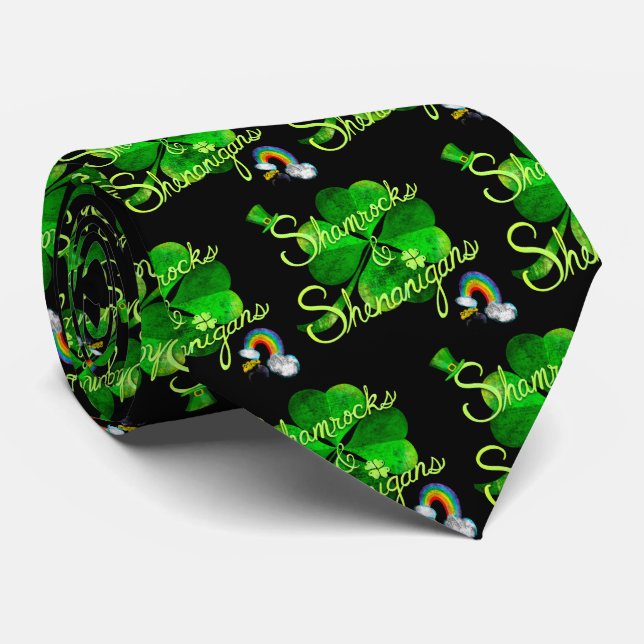 Corbata Shamrock and Shenanigans Neck Tie (Enrollado)
