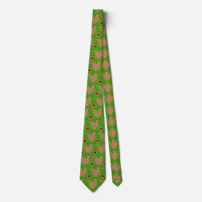 Corbata Shamrock Heart Irish Boda tie St. Patrick (Anverso)