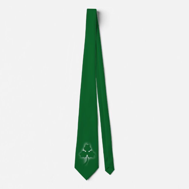 Corbata Shamrock Trefoil Green St. Patrick's Day Neck Tie (Anverso)