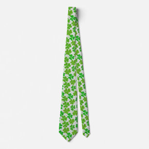 Corbata Shamrock verde afortunado Día de San Patricio