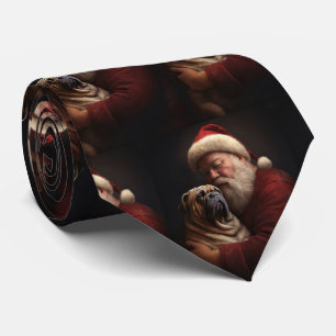 Corbata Shar Pei Con Santa Claus Festivo De Navidad 