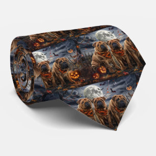Corbata Shar Pei de Halloween Espeluznante
