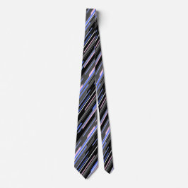 Corbata Shards Geometric Striped Black de dos lados