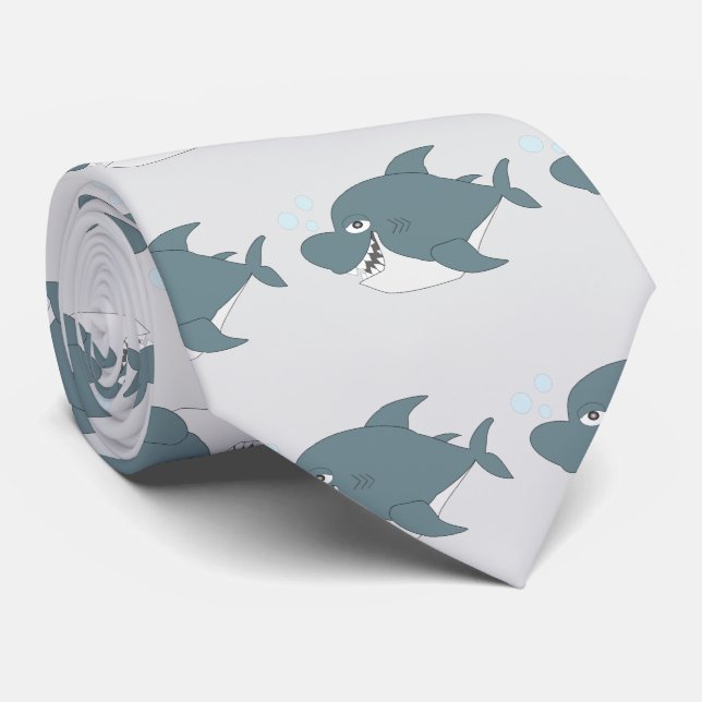 Corbata Shark Design (Enrollado)