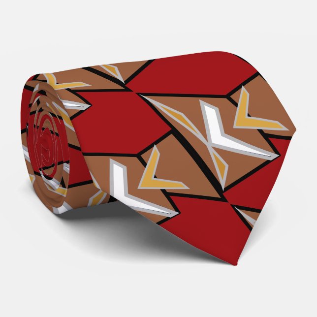 Corbata SharKC Borders RED: KC Style Tie (Enrollado)