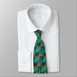 Corbata Shell Abalone Verde Azul