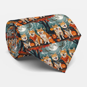 Corbata Shiba Inu Halloween Espeluznante