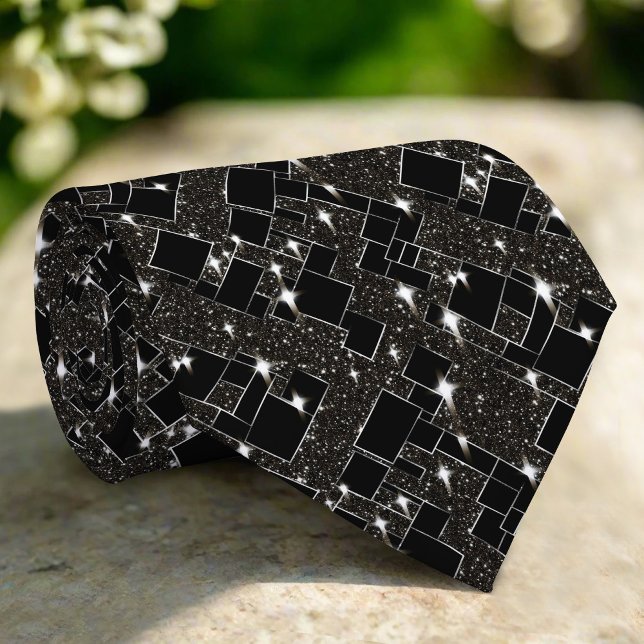 Corbata Shiny Glitter Diamond Effect Elegant Modern Luxury (Subido por el creador)