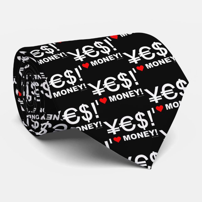 Corbata ¡Sí! ¡Amo el dinero! (Enrollado)