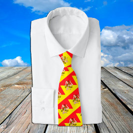 Corbata Sicily Ties, fashion Sicilian Flag, business