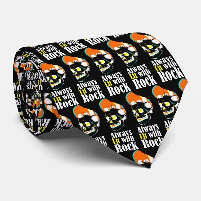 Corbata Siempre iluminado con rock (Enrollado)