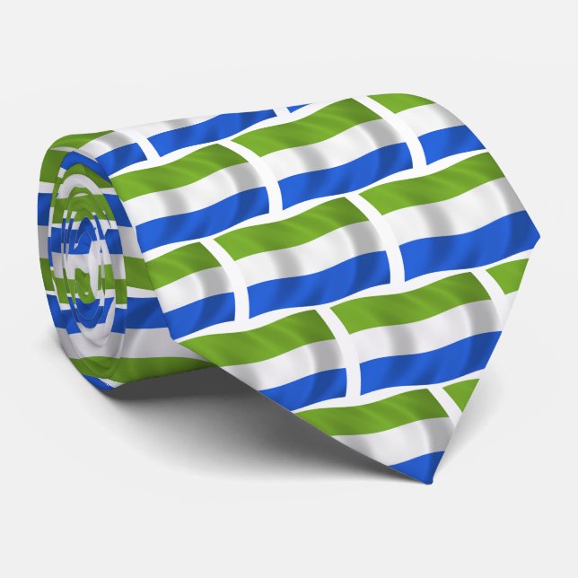 Corbata Sierra Leone Flag Tie (Enrollado)