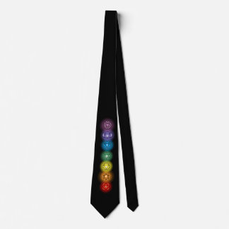 Corbata Siete Chakras de cuello negro