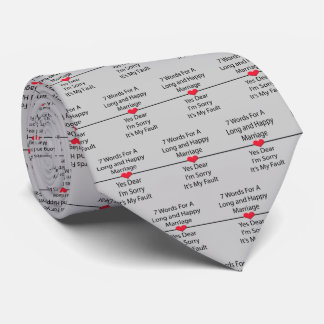 Corbata Siete palabras para un matrimonio largo y feliz