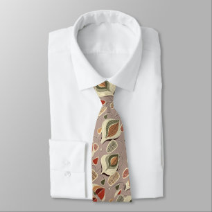 Corbata Siglo Medio Moderno, Verde, Hoja, Rojo, Resumen