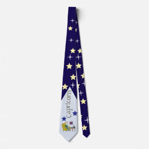 Corbata Signo de estrella de capricornio Sea Goat zodiac s