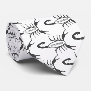 Corbata Signo de estrella de escorpión negro de Scorpion p