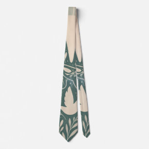 Corbata Signo de Paz Floral Retro y Arte de Paloma  Sol Bo