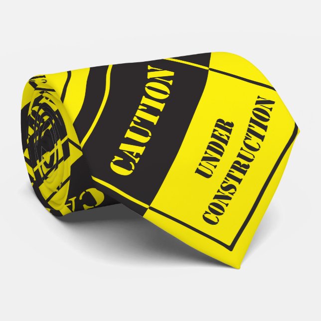 Corbata signo de precaución en construcción (Enrollado)