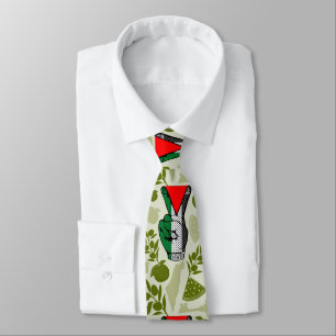 Corbata Signo de victoria mano resistencia triángulo rojo