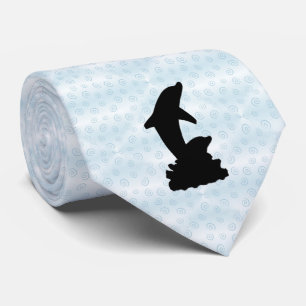 Corbata Silhouette delfín