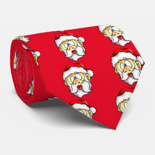 Corbata Silly Santa tomando un Selfie