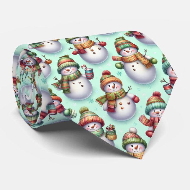 Corbata Silly Snowmen (Enrollado)
