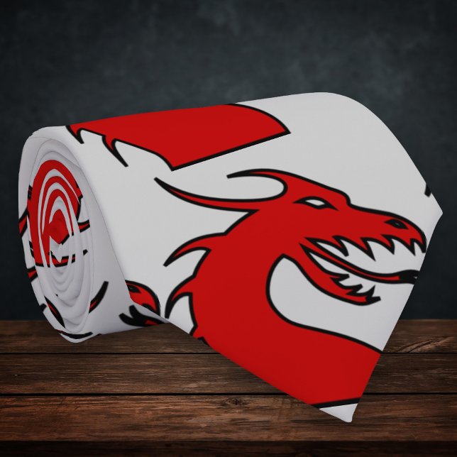 Corbata Silueta de Dragón Rojo (Subido por el creador)