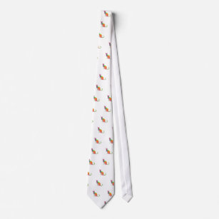 Corbata Silueta de gato de color de agua