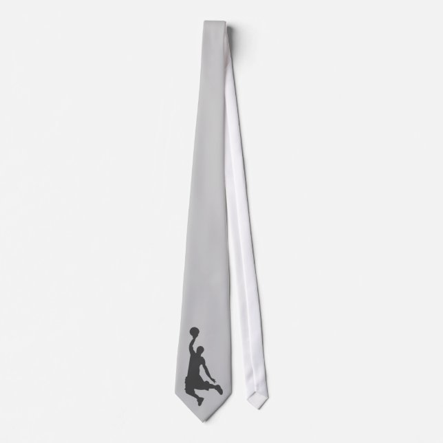 Corbata Silueta de la clavada del baloncesto (Anverso)