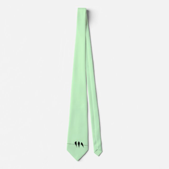 Corbata Silueta de mirlos en un cable (Anverso)