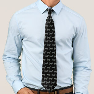 Corbata Silueta de perro de Dachshund Azulejos amarillo y 