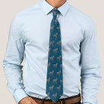 Corbata Silueta de perro del borde del territorio Y&B Cuad<br><div class="desc">Silueta de perro de borde Terrier amarillo,  azul y negro líneas de cuadrícula abstractas en un empate de fondo azul. Perfecto para realzar su ropa,  esta corbata pintará una imagen de afecto canino. ¡Convierte tu regalo en una alegre celebración del mejor amigo del hombre!</div>