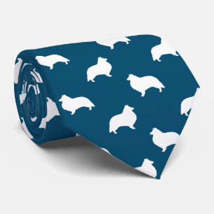 Corbata Siluetas de perro pastelero Shetland Perros estant