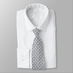 Corbata Siluetas grises blancas en gris