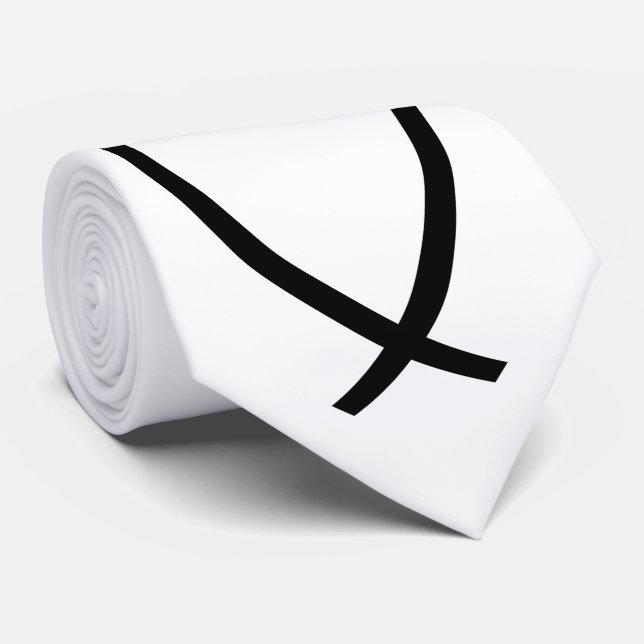 Corbata Símbolo cristiano de pescado (Ichthys) (Enrollado)