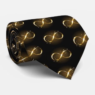 Corbata Símbolo de infinito dorado